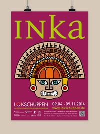 Plakat-Entwurf f&uuml;r die Inka-Ausstellung in Rosenheim